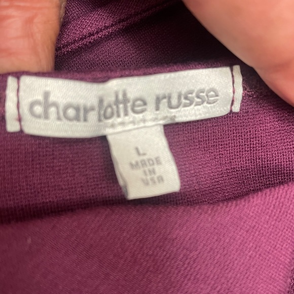 Charlotte Russe Plum Bodycon Mini Dress Sz(L) - Picture 3 of 4